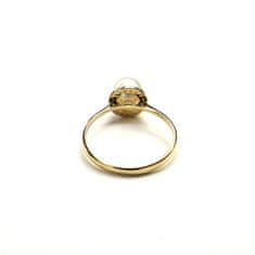 Pattic Prsten ze žlutého zlata,zirkony a mořskou perlou AU 585/000 1,8g BV500101Y-58