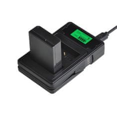 Batmax Duální USB nabíječka baterií LC-E10E s LCD displejem (náhrada Canon LC-E10E)