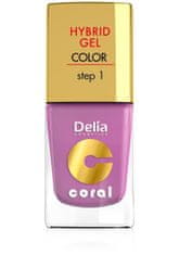 DELIA COSMETICS Coral Hybrid Gel Nail Enamel No. 05 Powder Pink 11Ml