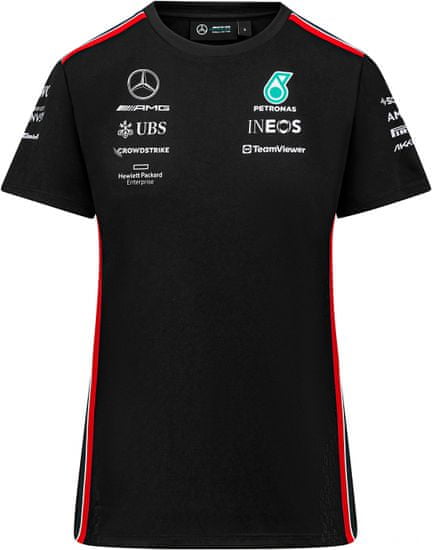 Mercedes-Benz triko AMG Petronas F1 Driver dámské černo-bílo-červeno-tyrkysové