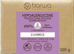 BARWA Hypoalergenní tradiční polské šedé mýdlo v kostce s extraktem z lékořice 100G