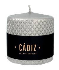 Artman Vánoční dekorativní svíčka Cadiz Cylinder Small Silver