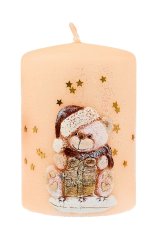 Artman Vánoční dekorativní svíčka Teddy Wallet Small Sand