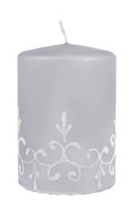 Artman Vánoční dekorativní svíčka Tiffany Cylinder Small Silver