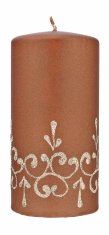 Artman Vánoční dekorativní svíčka Tiffany Cylinder Medium Brown