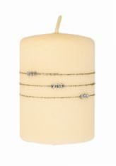 Artman Ozdobný náhrdelník na svíčku Mat Cylinder Small Diameter 7Cm Cream