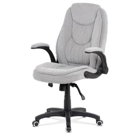 Autronic Kancelářská židle Kancelářská židle, šedá látka, kříž plast černý, synchronní mechanismus (KA-G303 SIL2)