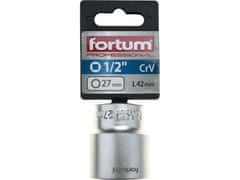 Fortum Hlavice nástrčná (4700427) hlavice nástrčná, 1/2&quot;, 27mm, L 42mm, 61CrV5