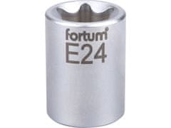Fortum Hlavice nástrčná (4700705) hlavice nástrčná vnitřní TORX, 1/2&quot;, E 24, L 38mm, 61CrV5