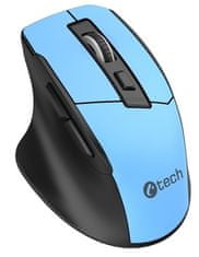 C-Tech Počítačová myš Ergo WLM-05 optická/ 6 tlačítek/ 1600DPI - černá/ modrá