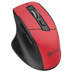 C-Tech Počítačová myš Ergo WLM-05 optická/ 6 tlačítek/ 1600DPI - černá/ červená