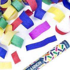 PartyDeco Nejlevnější vystřelovací konfety 80 cm - barevné konfety ( 1 ks )