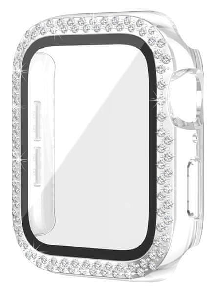 Levně Worryfree Bling Bumper Case Apple Watch 45mm, Clear