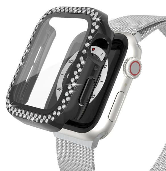 Levně Worryfree Bling Bumper Case Apple Watch 45mm, Black