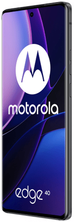 Motorola Edge 40, velký displej AMOLED displej Full HD+, HDR, pOLED displej 144Hz obnovovací frekvence 68W rychlonabíjení 15W bezdrátové nabíjení Dolby Atmos stereoreproduktory NFC stereoreproduktory Dolby Atmos  ultraširokoúhlý fotoaparát, makro, mobilní síť 5G, dlouhá výdrž baterie výkonná baterie OLED displej lehké provedení Bluetooth NFC Android 13 Mediatek Dimensity 8020 výkonný procesor výkonný telefon 6nm procesor Gorilla Glass Victus IP68 voděodolné prachotěsné
