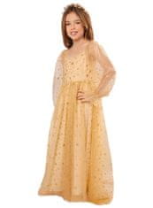Beauty Girls Karnevalové šaty s hvězdami vel. 134 - Zlatá princezna