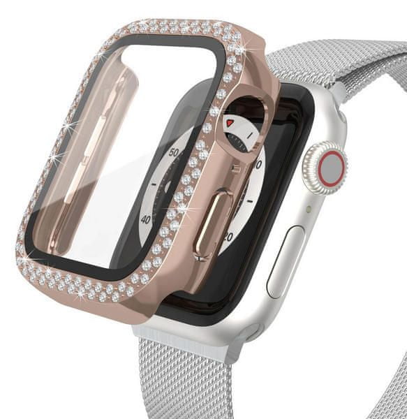 Levně Worryfree Bling Bumper Case Apple Watch 45mm, Gold