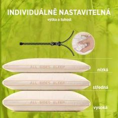Vitapur Klasický polštář All Sides Sleep: Směs bambusových vláken a bavlny, nastavitelná tuhost, 2 kusy, 40x80 cm.