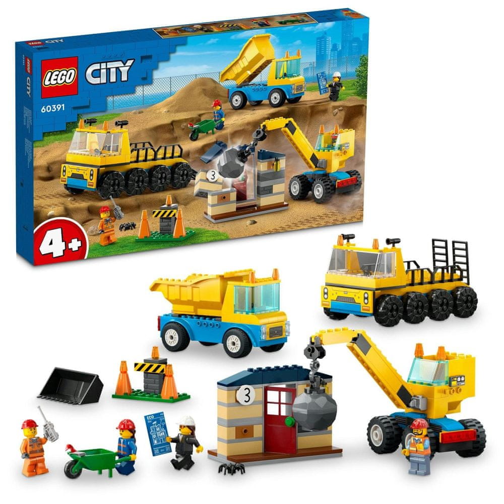 Levně LEGO City 60391 Vozidla ze stavby a demoliční koule