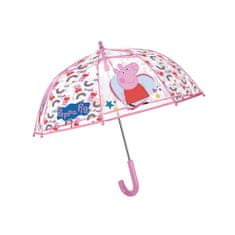 Perletti Dívčí deštník PEPPA PIG transparent
