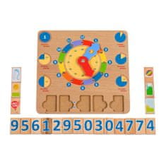 Popron.cz 184 Učíme se hodiny – dřevěná naučná hrací deska