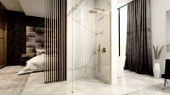 BPS-koupelny Bezrámová sprchová zástěna REA AERO 120 cm, zlatá kartáčovaná