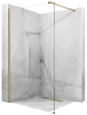 BPS-koupelny Bezrámová sprchová zástěna REA AERO 100 cm, zlatá kartáčovaná