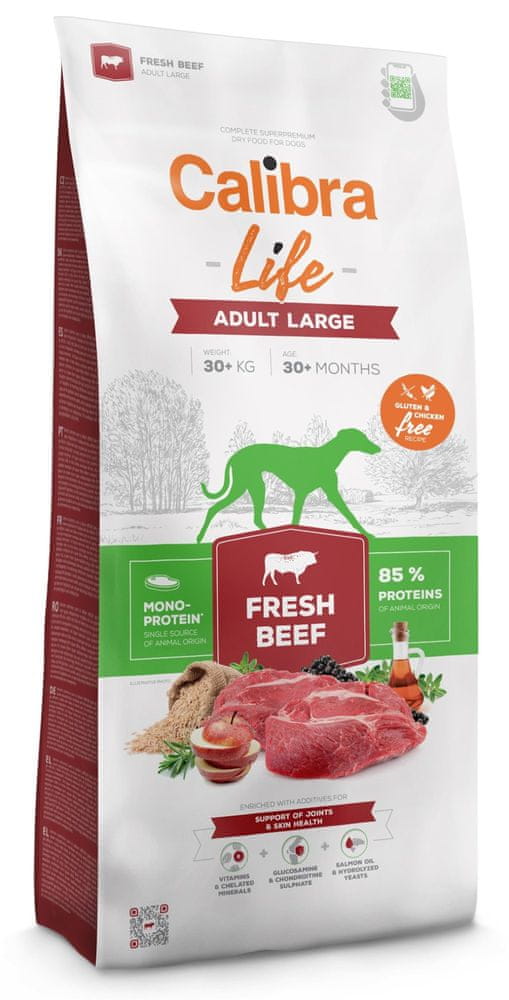 Levně Calibra Dog Life Adult Large Fresh Beef 12 kg