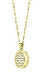 Hugo Boss Luxusní sada pozlacených šperků Medallion 1570149 (náhrdelník, náušnice)