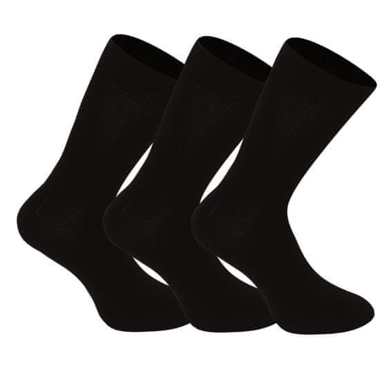 Nedeto 3PACK ponožky vysoké bambusové černé (3NDTP001)