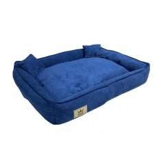 BB-Shop Royal Dog Manšestrové modré lehátko 80x65cm