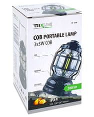 Bateriecentrum LED COB 3x3W outdoorová svítilna na baterie TR-216R TRIXLINE černá