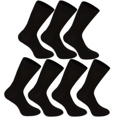 Nedeto 7PACK ponožky vysoké bambusové černé (7NDTP001) - velikost L