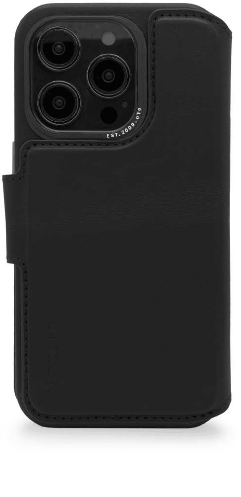 Levně Decoded Leather Detachable Wallet, black – iPhone 14 Pro, D23IPO14PDW5BK