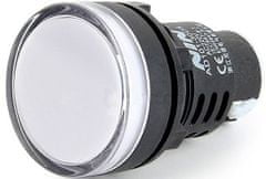 HADEX Kontrolka 230V LED 37mm AD16-30DS, bílá