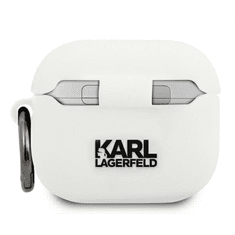 Karl Lagerfeld Karl Lagerfeld KLACA3SILCHWH Kryt AirPods 3 bílý/bílý Silikonová Choupette