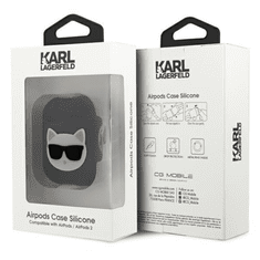 Karl Lagerfeld Karl Lagerfeld KLACA2SILCHBK Kryt AirPods černý/černý Silikonový Choupette
