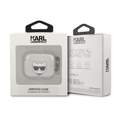 Karl Lagerfeld Karl Lagerfeld KLA3UCHGS AirPods 3 kryt stříbrný/stříbrný Glitter Choupette
