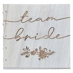 MojeParty KNIHA hostů dřevěná Team Bride