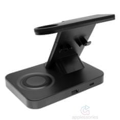 FIXED Powerstation stojánek s bezdrátovým nabíjením iPhone / AirPods / Watch Černá