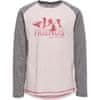 TALLYS 709 - triko s dl. rukávem Friends, růžovošedé, růžová/šedá, 140