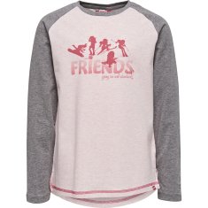 LEGO Wear TALLYS 709 - triko s dl. rukávem Friends, růžovošedé, růžová/šedá, 140