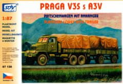 SDV Model Praga V3S valník, přívěs, Model Kit 87138, 1/87