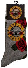 CurePink Pánské ponožky Guns N'Roses: Bullet Roses (velikost EU 40-45)