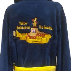 CurePink Pánský župan The Beatles: Yellow Submarine (L/XL) modrý fleece