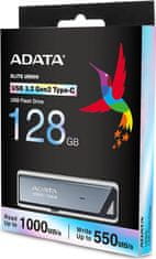 Adata UE800/128GB/1000MBps/USB 3.2/USB-C/Stříbrná