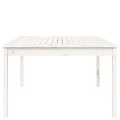 Greatstore Zahradní stůl bílý 121 x 82,5 x 76 cm masivní borové dřevo