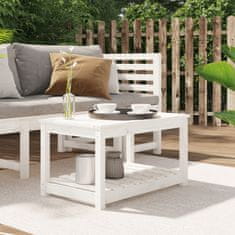 shumee VidaXL Zahradní stůl Bílý 82,5x50,5x45 cm Masivní borovicové dřevo