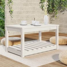 Greatstore Zahradní stůl bílý 82,5 x 50,5 x 45 cm masivní borové dřevo