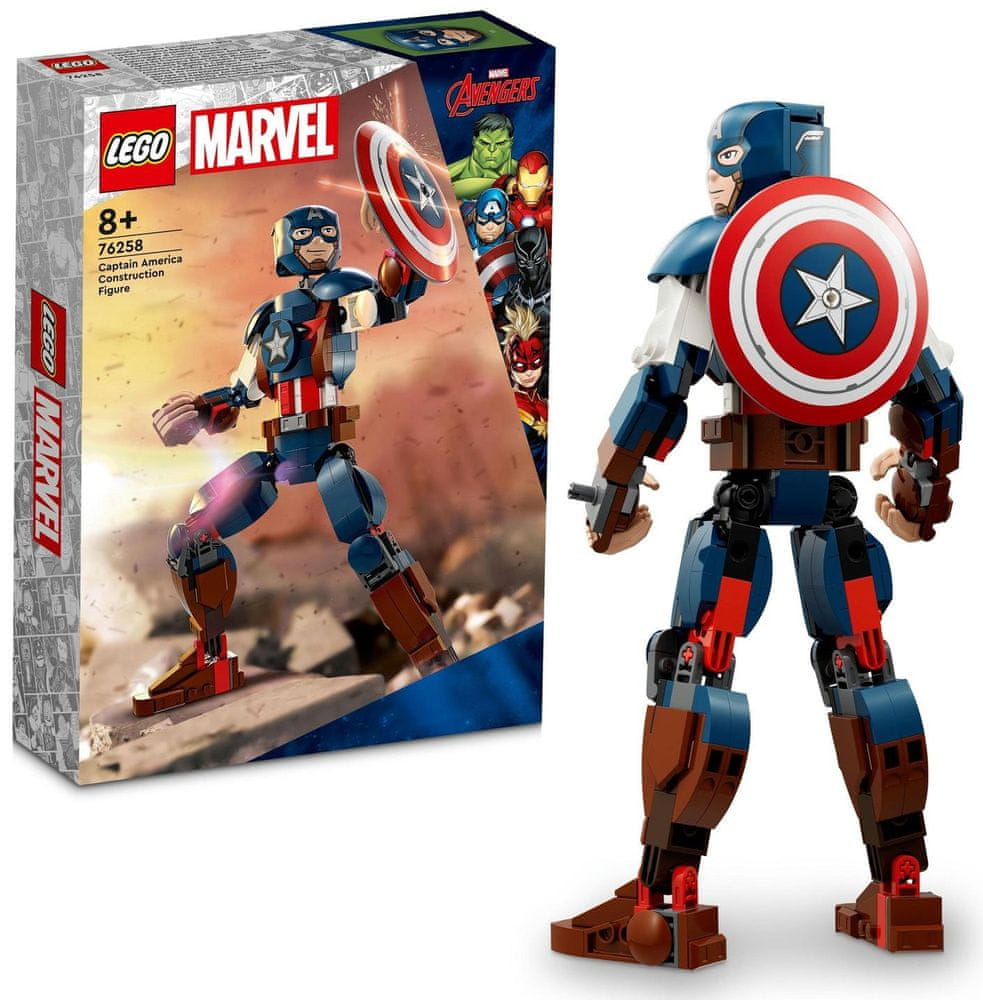 Levně LEGO Marvel 76258 Sestavitelná figurka: Captain America